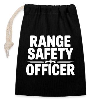 Responsable de la sécurité du stand - Sac cadeau en coton avec cordon (14 x 20 cm) - noir - Devant