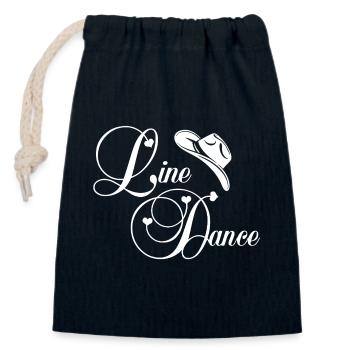 Logo du script de la danse en ligne - Sac cadeau en coton avec cordon (14 x 20 cm) - bleu marine - Devant