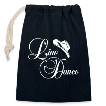 Line Dance Cowboy - Verschließbarer Geschenkbeutel aus Baumwolle (14x20cm) - Navy - Vorne