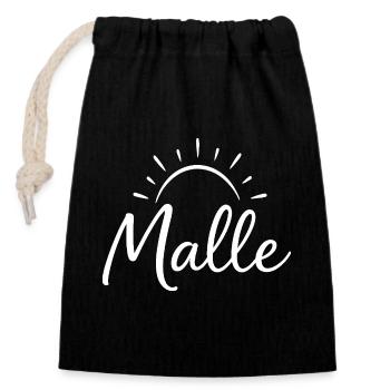 Malle Sun - Sac cadeau en coton avec cordon (14 x 20 cm) - noir - Devant