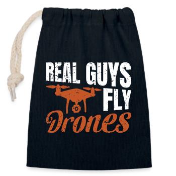 I've had enough, I'm going to fly, drone, drone pilot - Closable cotton gift bag (14x20cm) - navy - Front