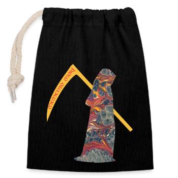 remember that you will die e 227 grim reaper - Closable cotton gift bag (14x20cm) - black - Front