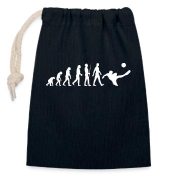 Football - Évolution - Sac cadeau en coton avec cordon (14 x 20 cm) - bleu marine - Devant