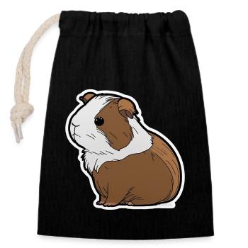 Guinea pig magic - Closable cotton gift bag (14x20cm) - black - Front