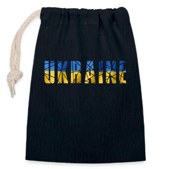 Ukraine - Verschließbarer Geschenkbeutel aus Baumwolle (14x20cm) - Navy - Vorne