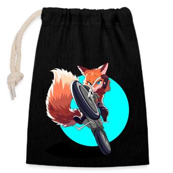 Motorad Fox Loco Animal Squad - Closable cotton gift bag (14x20cm) - black - Front
