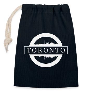Toronto Skyline Ring - Verschließbarer Geschenkbeutel aus Baumwolle (14x20cm) - Navy - Vorne