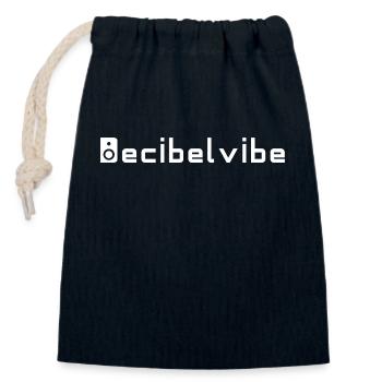 Decibelvibe - Derivate - White Design - Verschließbarer Geschenkbeutel aus Baumwolle (14x20cm) - Navy - Vorne