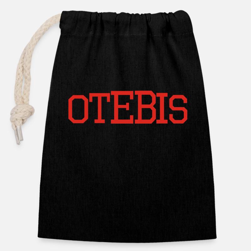 Otebis introvert russian Style - Verschließbarer Geschenkbeutel aus Baumwolle (14x20cm) - Schwarz