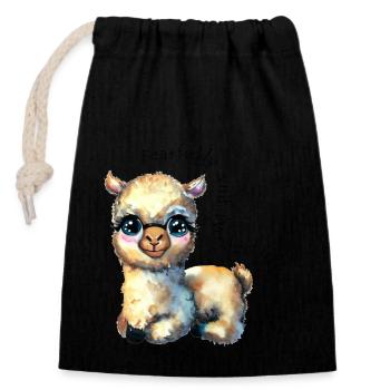 DLM KIDS FEARFULLY MADE B1U - Closable cotton gift bag (14x20cm) - black - Front