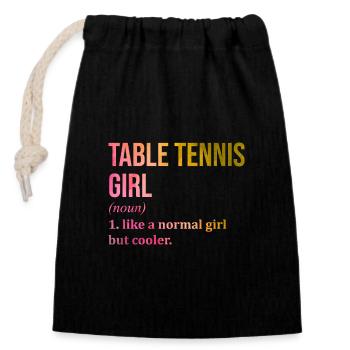 ping-pong - Sac cadeau en coton avec cordon (14 x 20 cm) - noir - Devant