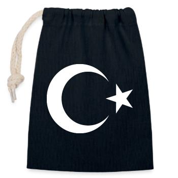 Milli Takim Ay Yildiz Türkisch Flagge DNA - Verschließbarer Geschenkbeutel aus Baumwolle (14x20cm) - Navy - Vorne