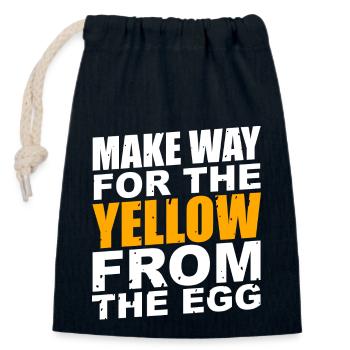 The Yellow From The Egg - Closable cotton gift bag (14x20cm) - navy - Front