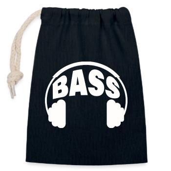 BASS - Closable cotton gift bag (14x20cm) - navy - Front