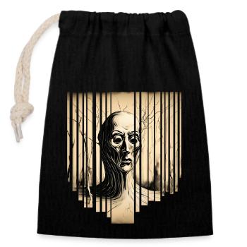Halloween ghoul - Closable cotton gift bag (14x20cm) - black - Front