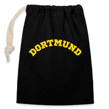 Dortmund - Verschließbarer Geschenkbeutel aus Baumwolle (14x20cm) - Schwarz - Vorne