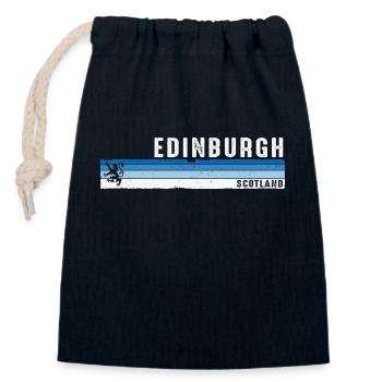 Edinburgh Schottland Schottisches Souvenir für Großbritannien - Verschließbarer Geschenkbeutel aus Baumwolle (14x20cm) - Navy - Vorne