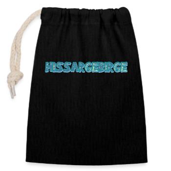 Mount Hissar Mountains - Closable cotton gift bag (14x20cm) - black - Front