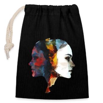 The dark side as part of the personality - Closable cotton gift bag (14x20cm) - black - Front