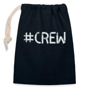 Crew 1 - Closable cotton gift bag (14x20cm) - navy - Front