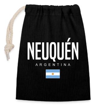 Neuquén Argentinien Argentinier - Verschließbarer Geschenkbeutel aus Baumwolle (14x20cm) - Schwarz - Vorne