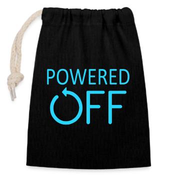 POWERED OFF Switched off and in sleep mode - Closable cotton gift bag (14x20cm) - black - Front