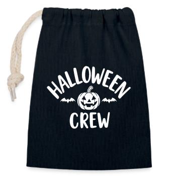 Halloween Crew Pumpkin Head Troop - Closable cotton gift bag (14x20cm) - navy - Front
