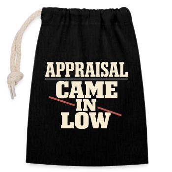 Mortgage Brokers, Loan Officers, - Closable cotton gift bag (14x20cm) - black - Front