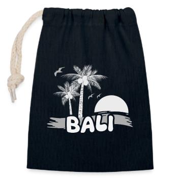 Bali comme jour férié - Sac cadeau en coton avec cordon (14 x 20 cm) - bleu marine - Devant