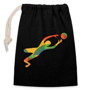 Colourful goalkeeper T-Shirts - Closable cotton gift bag (14x20cm) - black - Front
