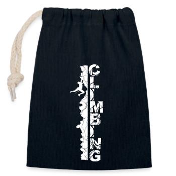 Klettern Kletterer Boulderer klettern Boulder - Verschließbarer Geschenkbeutel aus Baumwolle (14x20cm) - Navy - Vorne