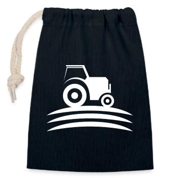traktor tractor farmer farming lifestyle Symbol - Verschließbarer Geschenkbeutel aus Baumwolle (14x20cm) - Navy - Vorne