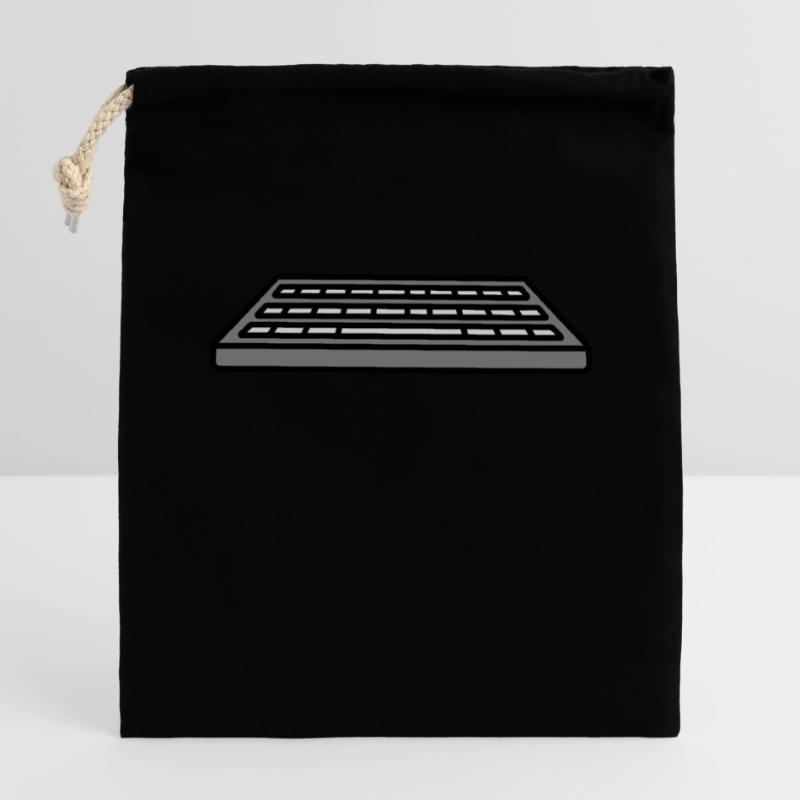 Keyboard Input Computer Design Closable cotton gift bag (14x20cm)