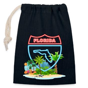 Florida, Vereinigte Staaten von Amerika - Verschließbarer Geschenkbeutel aus Baumwolle (14x20cm) - Navy - Vorne