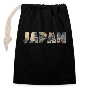 JAPAN COLORFUL - Closable cotton gift bag (14x20cm) - black - Front