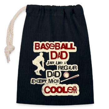 Cool Baseball Dad - Verschließbarer Geschenkbeutel aus Baumwolle (14x20cm) - Navy - Vorne