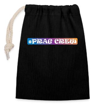 Prague Crew - Closable cotton gift bag (14x20cm) - black - Front