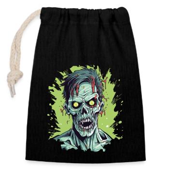 Zombie Apokalypse Halloween Zombiejäger Untote - Verschließbarer Geschenkbeutel aus Baumwolle (14x20cm) - Schwarz - Vorne