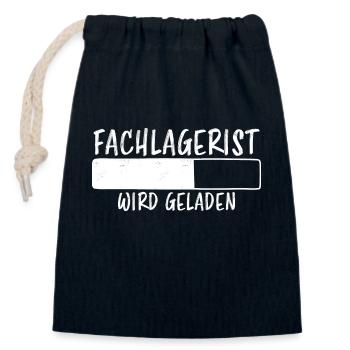 Fachlagerist Spruch Lustiges Fachlagerist Geschenk - Verschließbarer Geschenkbeutel aus Baumwolle (14x20cm) - Navy - Vorne
