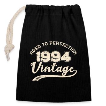 1994 BC Aged to perfection - 1994 Birthday gift - Closable cotton gift bag (14x20cm) - black - Front