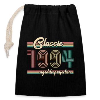 1994 ST Classic aged to perfection - 1994 Birthday - Closable cotton gift bag (14x20cm) - black - Front