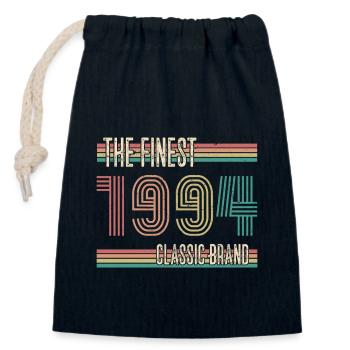 1994 ST La plus belle marque classique - Anniversaire 1994 - Sac cadeau en coton avec cordon (14 x 20 cm) - bleu marine - Devant