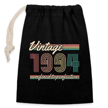 1994 ST Vintage refined to perfection - Closable cotton gift bag (14x20cm) - black - Front