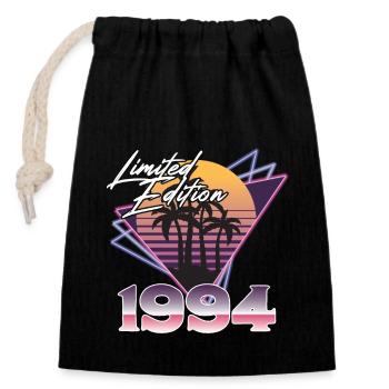 1994 SW triangles limited edition - 1994 Birthday - Closable cotton gift bag (14x20cm) - black - Front