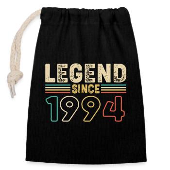Legend since 1994 v2 - 1994 Birthday gift - Closable cotton gift bag (14x20cm) - black - Front