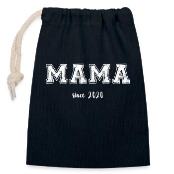 Mama 2020 - Verschließbarer Geschenkbeutel aus Baumwolle (14x20cm) - Navy - Vorne
