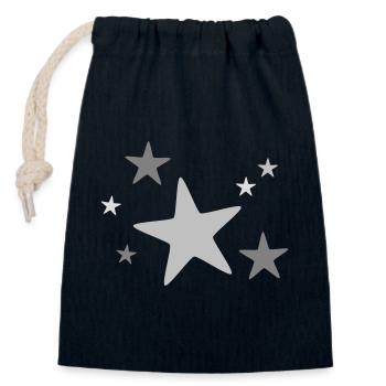 Star group multicolored - Closable cotton gift bag (14x20cm) - navy - Front