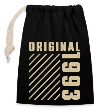 Original 1993 Authentic 1993 Vintage Bursdag - Closable cotton gift bag (14x20cm) - black - Front