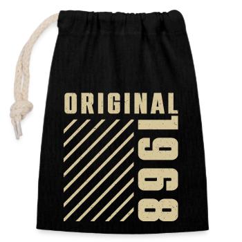 Original 1968 Authentic 1968 Vintage Bursdag - Closable cotton gift bag (14x20cm) - black - Front