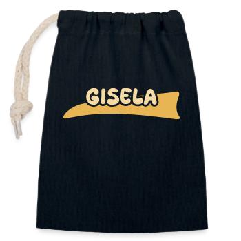 Geschenk für Gisela - Verschließbarer Geschenkbeutel aus Baumwolle (14x20cm) - Navy - Vorne